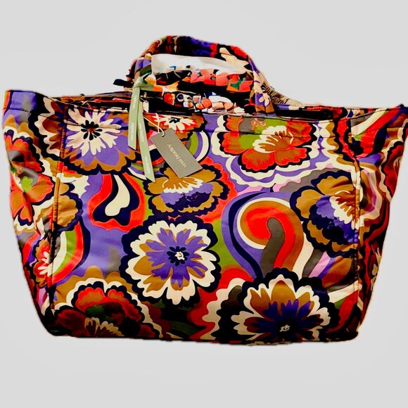 NEW Vera Bradley Featherweight Knollton Travel Tote Large.Nylon Weekend Carrier - Picture 7 of 8